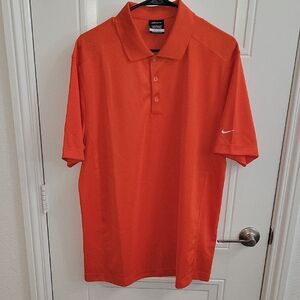 Nike Men's Dri-Fit Orange Polo Shirt